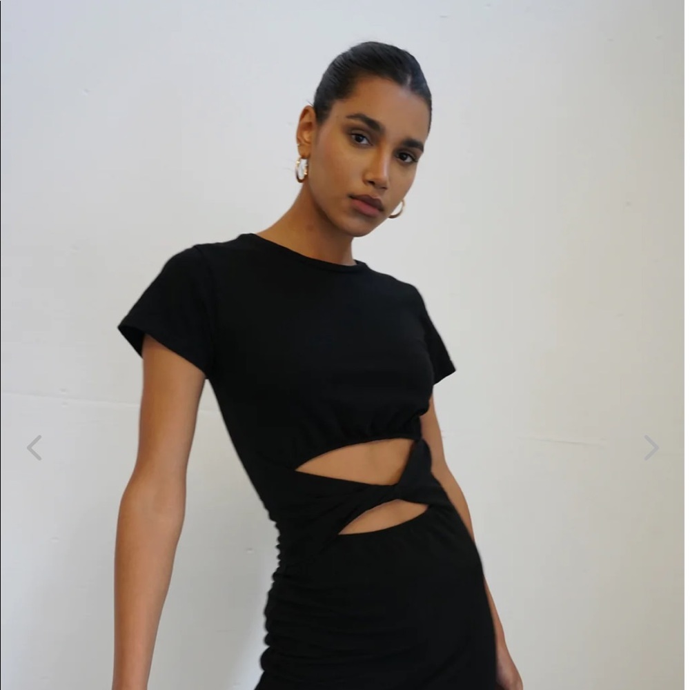 LNA Cut Out Midi Dress